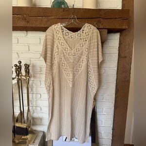 Zara Cream Crochet Tunic Cover Up